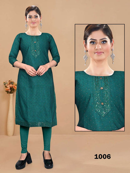 Karni Vol 1 Kavinay Rayon Knee Length Kurtis
