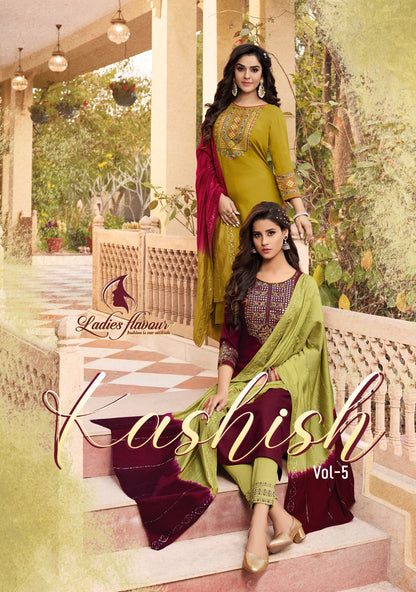 Kashish Vol 5 Ladies Flavour Rayon Readymade Pant Style Suits