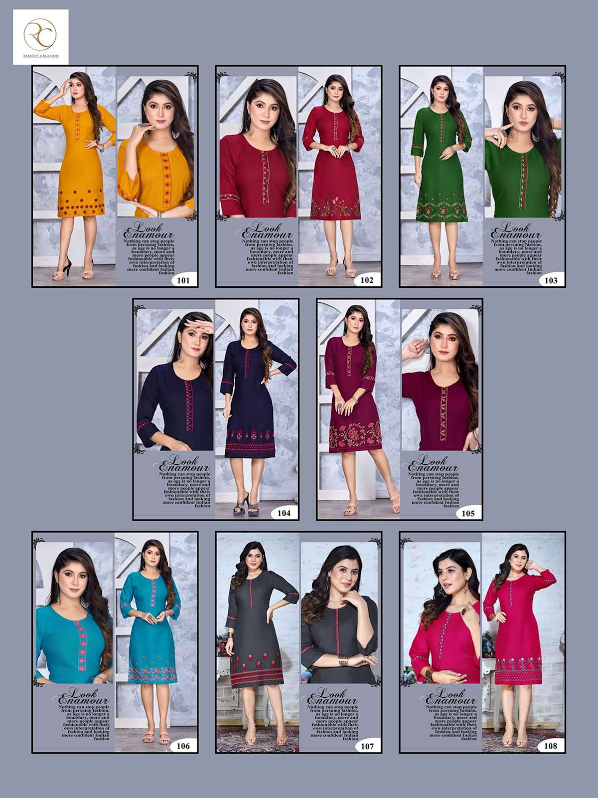 Kashmiri Vol 3 Ramdev Creation Rayon Knee Length Kurtis
