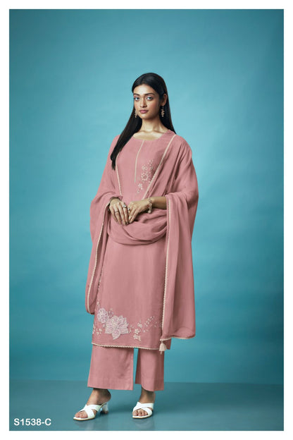 Kashvi-1538 Ganga Habutai Silk Plazzo Style Suits