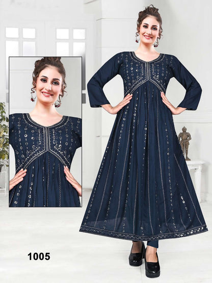 Kashvi Vol 3 Kavinay Rayon Anarkali Kurtis