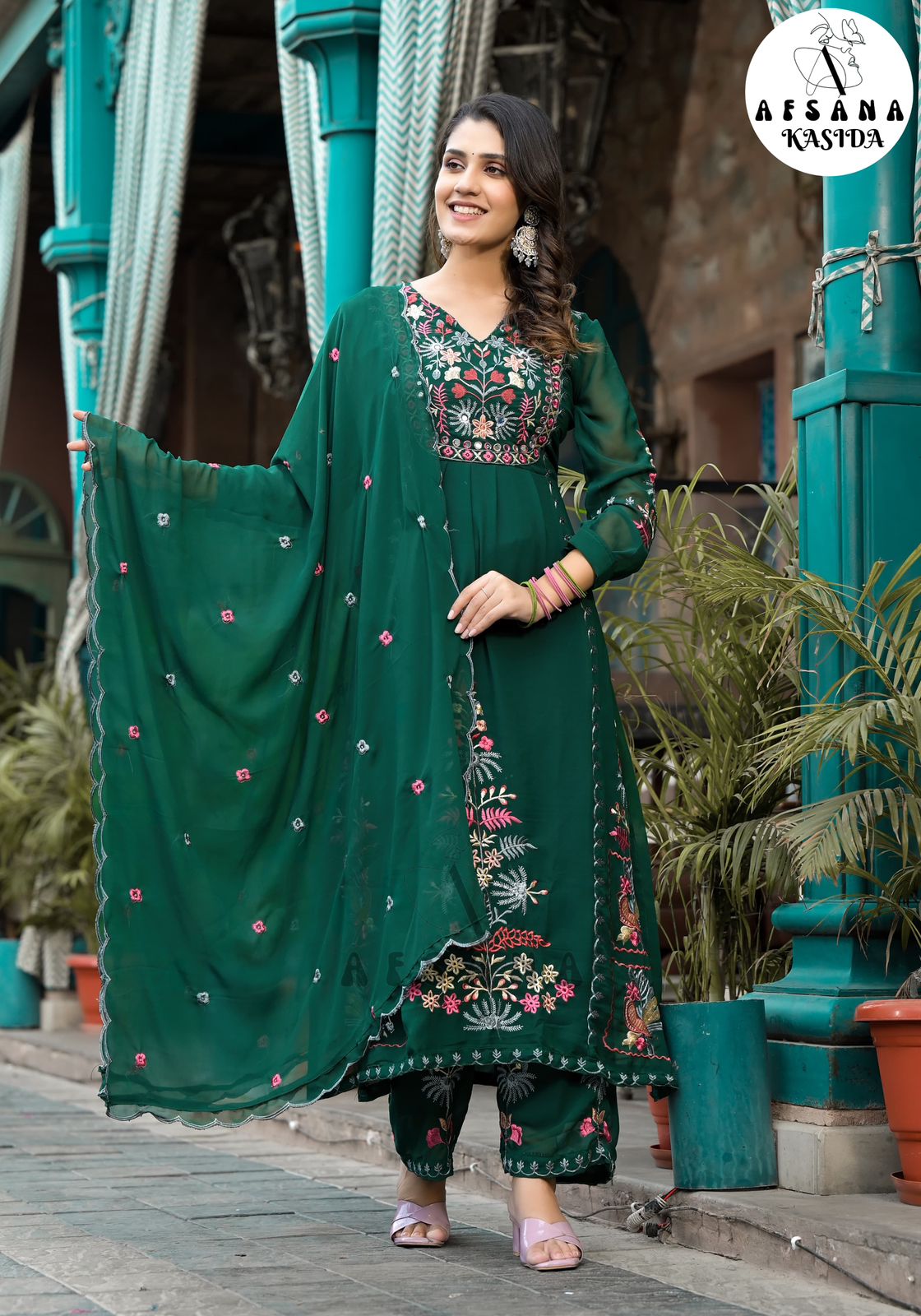Kasida-Colour Afsana Fox Georgette Readymade Pant Style Suits
