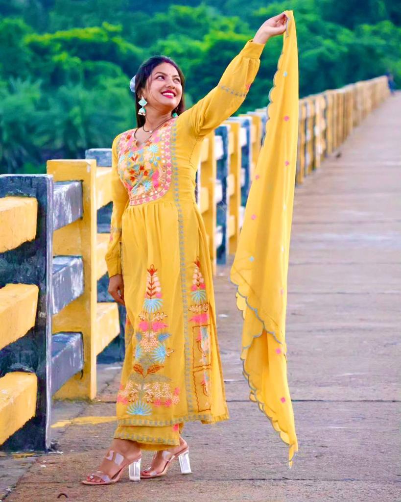 Kasida-Colour Afsana Fox Georgette Readymade Pant Style Suits