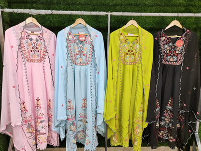 Kasida-New Afsana Fox Georgette Readymade Pant Style Suits