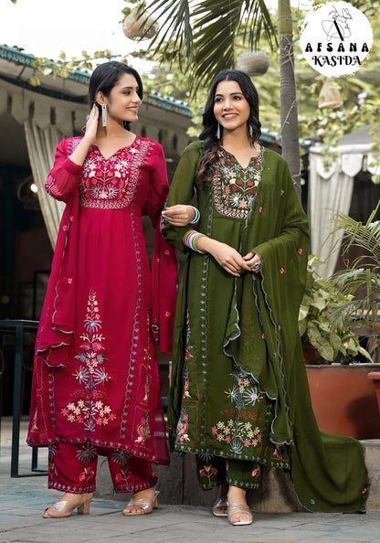 Kasida-New Afsana Fox Georgette Readymade Pant Style Suits