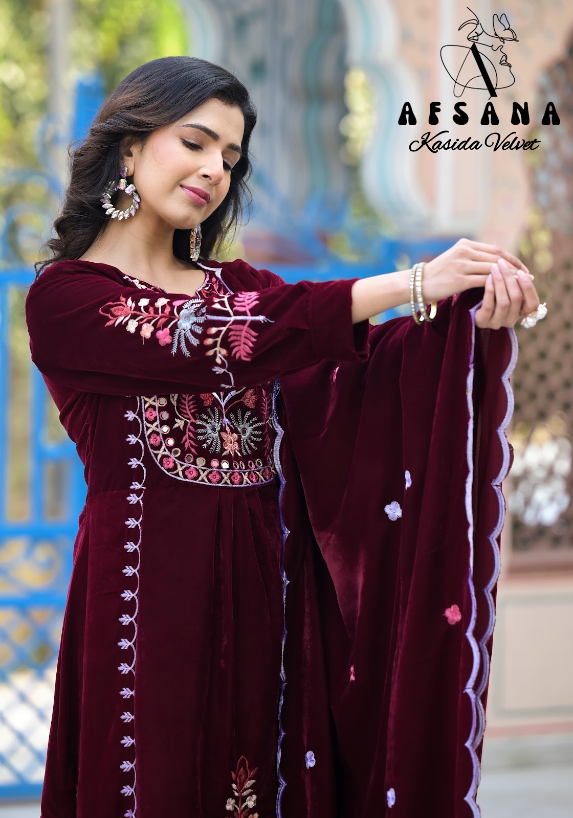 Kasida-Nx Afsana Readymade Velvet Suits