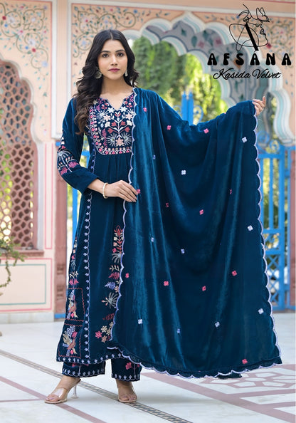 Kasida-Nx Afsana Readymade Velvet Suits
