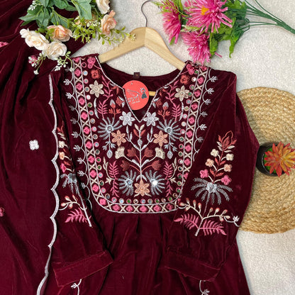 Kasida Afsana Readymade Velvet Suits