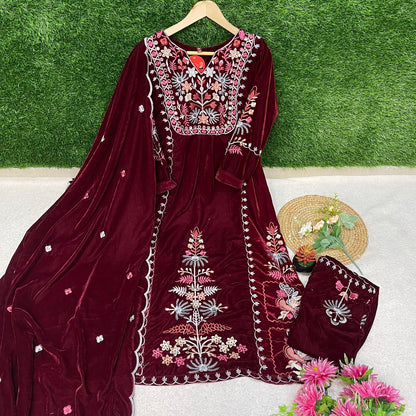 Kasida Afsana Readymade Velvet Suits