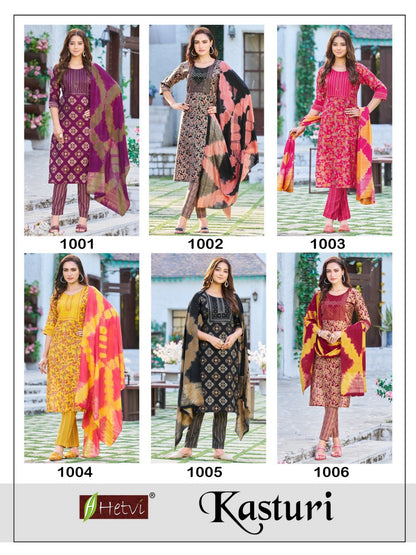 Kasturi Hetvi Chanderi Readymade Pant Style Suits
