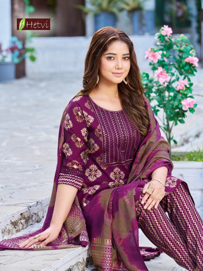 Kasturi Hetvi Chanderi Readymade Pant Style Suits