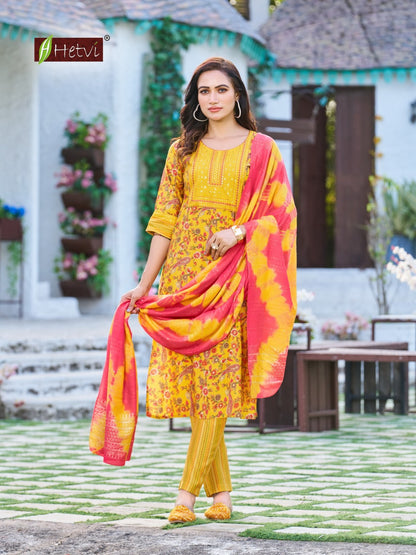 Kasturi Hetvi Chanderi Readymade Pant Style Suits