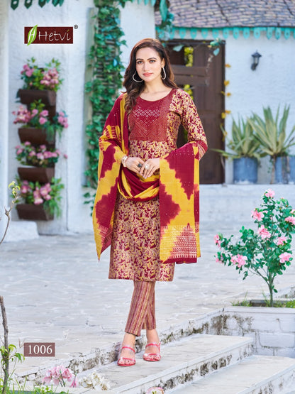 Kasturi Hetvi Chanderi Readymade Pant Style Suits