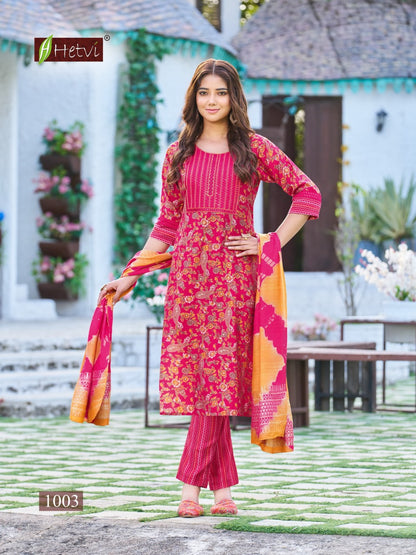 Kasturi Hetvi Chanderi Readymade Pant Style Suits
