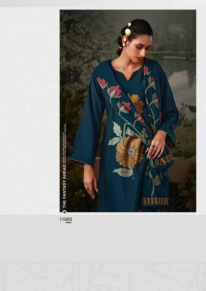 Kasturi Sadhana Viscose Muslin Pant Style Suits