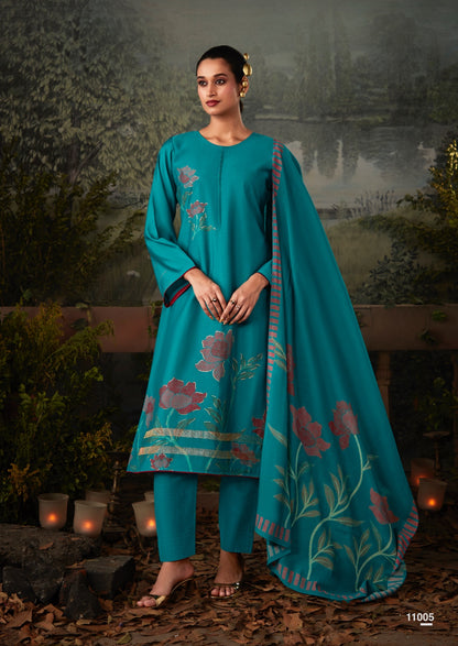 Kasturi Sadhana Viscose Muslin Pant Style Suits