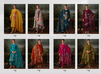 Kasturi Sadhana Viscose Muslin Pant Style Suits