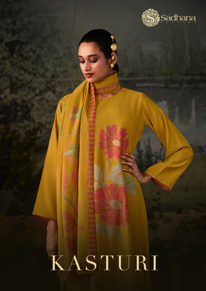 Kasturi Sadhana Viscose Muslin Pant Style Suits