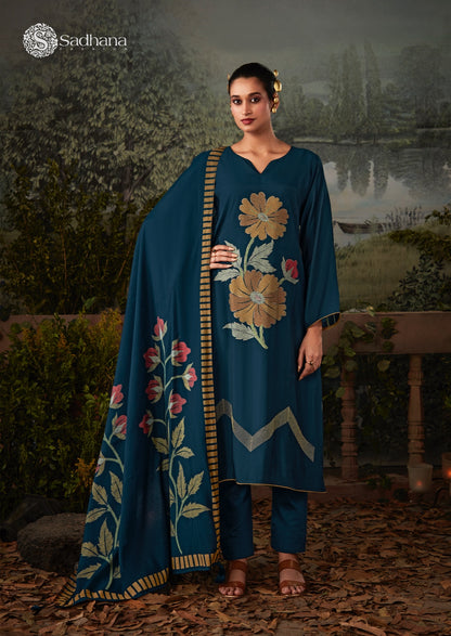 Kasturi Sadhana Viscose Muslin Pant Style Suits