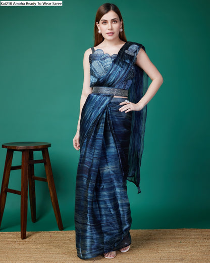 Kat218 Amoha Organza Ready To Wear Saree