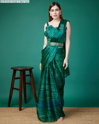 Kat218 Amoha Organza Ready To Wear Saree