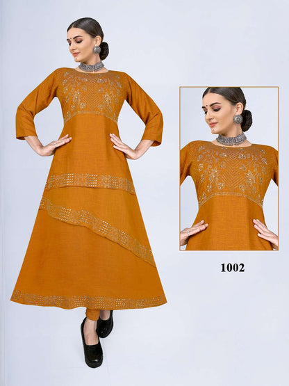 Kathal Vol 1 Kavinay Two Tone Anarkali Kurtis