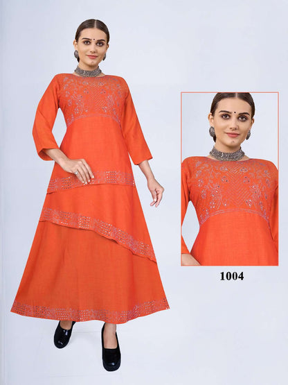 Kathal Vol 1 Kavinay Two Tone Anarkali Kurtis