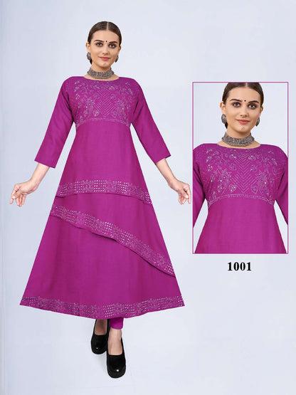 Kathal Vol 1 Kavinay Two Tone Anarkali Kurtis