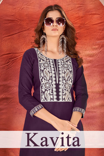 Kavita Sangeet Magic Cotton Knee Length Kurtis