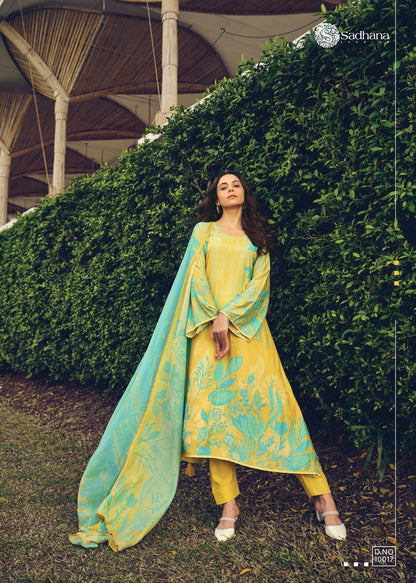 Kavleen Sadhana Muslin Silk Pant Style Suits