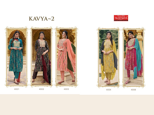 Kavya Vol 2 Wanna Rayon Readymade Pant Style Suits
