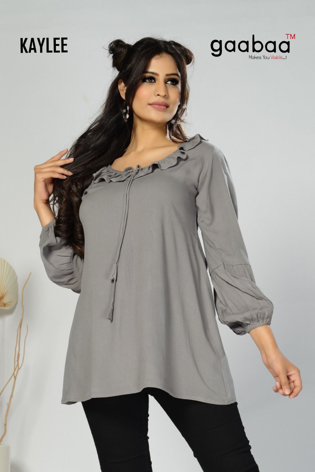 Kaylee Gaabaa Rayon Designer Long Top