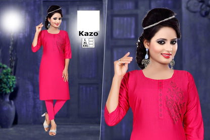 Kazo-A Zoya Two Tone Knee Length Kurtis