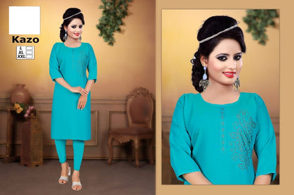 Kazo-A Zoya Two Tone Knee Length Kurtis