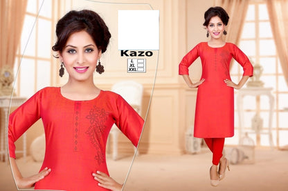 Kazo-B Zoya Two Tone Knee Length Kurtis