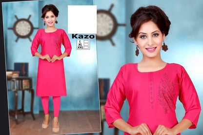 Kazo-B Zoya Two Tone Knee Length Kurtis