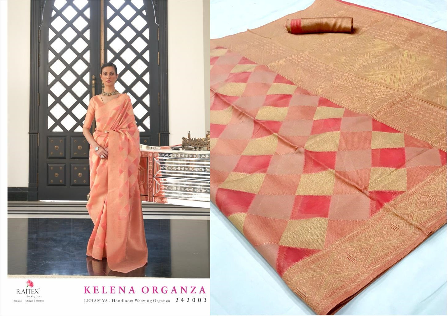 Kelena Organza Rajtex Sarees