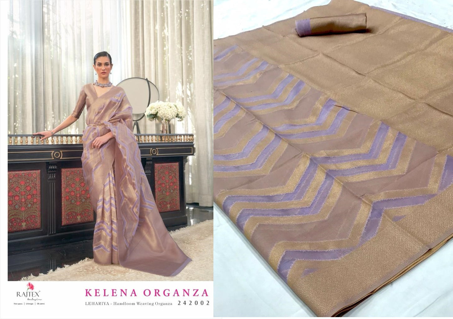 Kelena Organza Rajtex Sarees