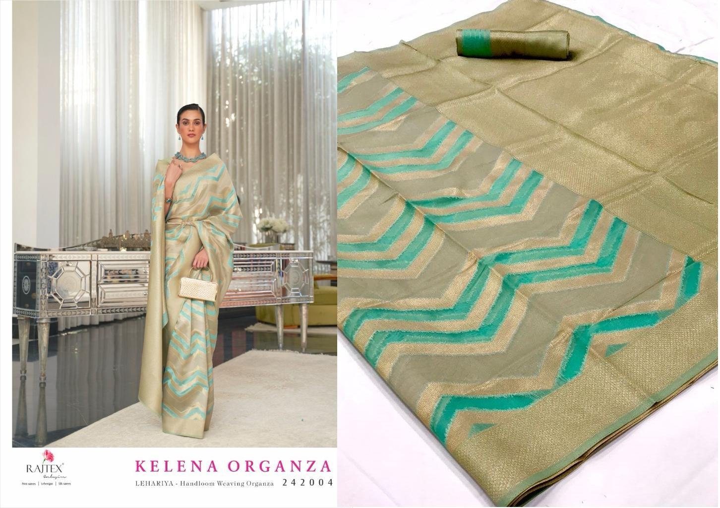 Kelena Organza Rajtex Sarees