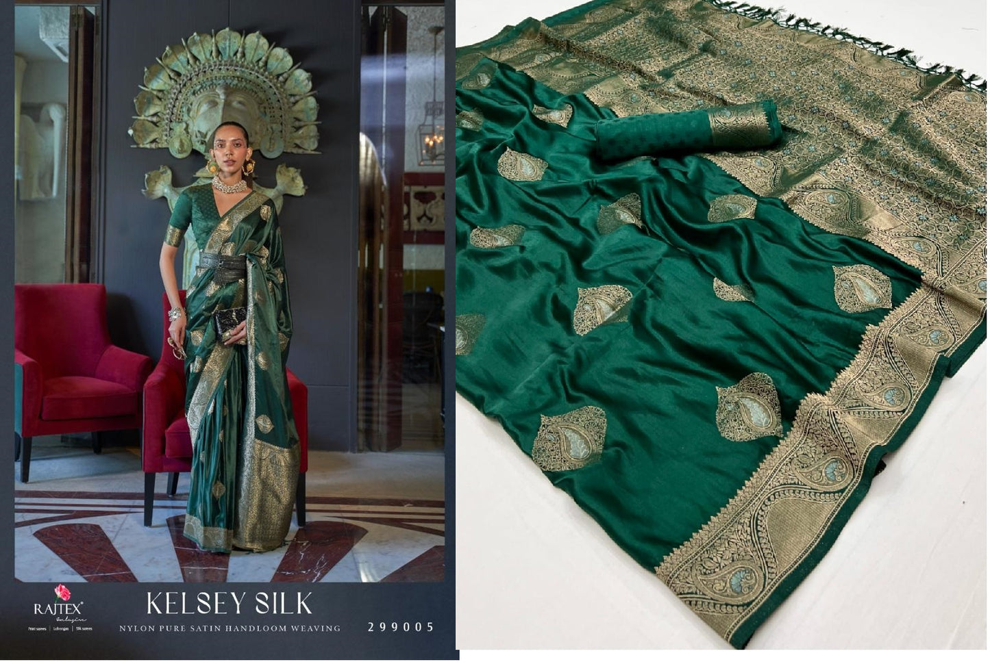 Kelsey Rajtex Satin Sarees