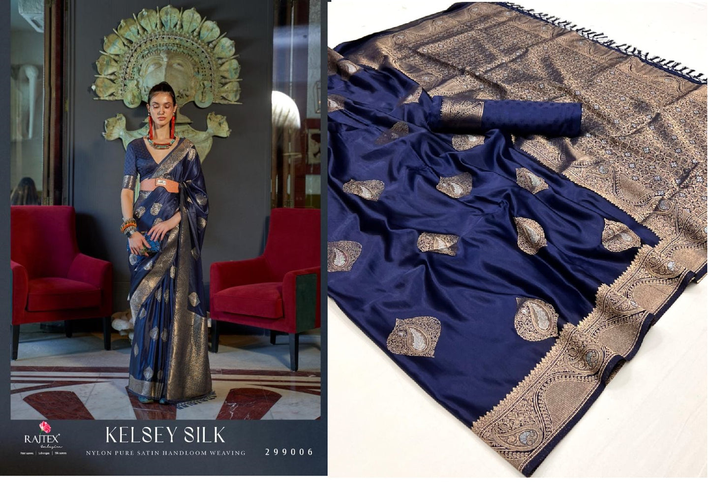 Kelsey Rajtex Satin Sarees