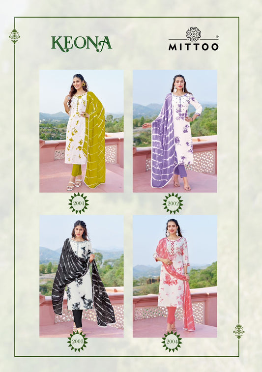 Keona Mittoo Rayon Readymade Pant Style Suits