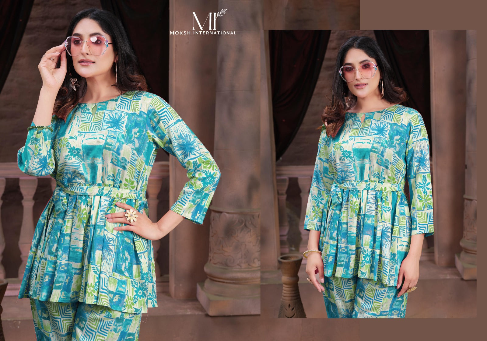 Kesar Moksh International Rayon Co Ord Set