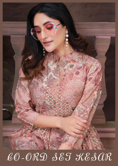 Kesar Moksh International Rayon Co Ord Set