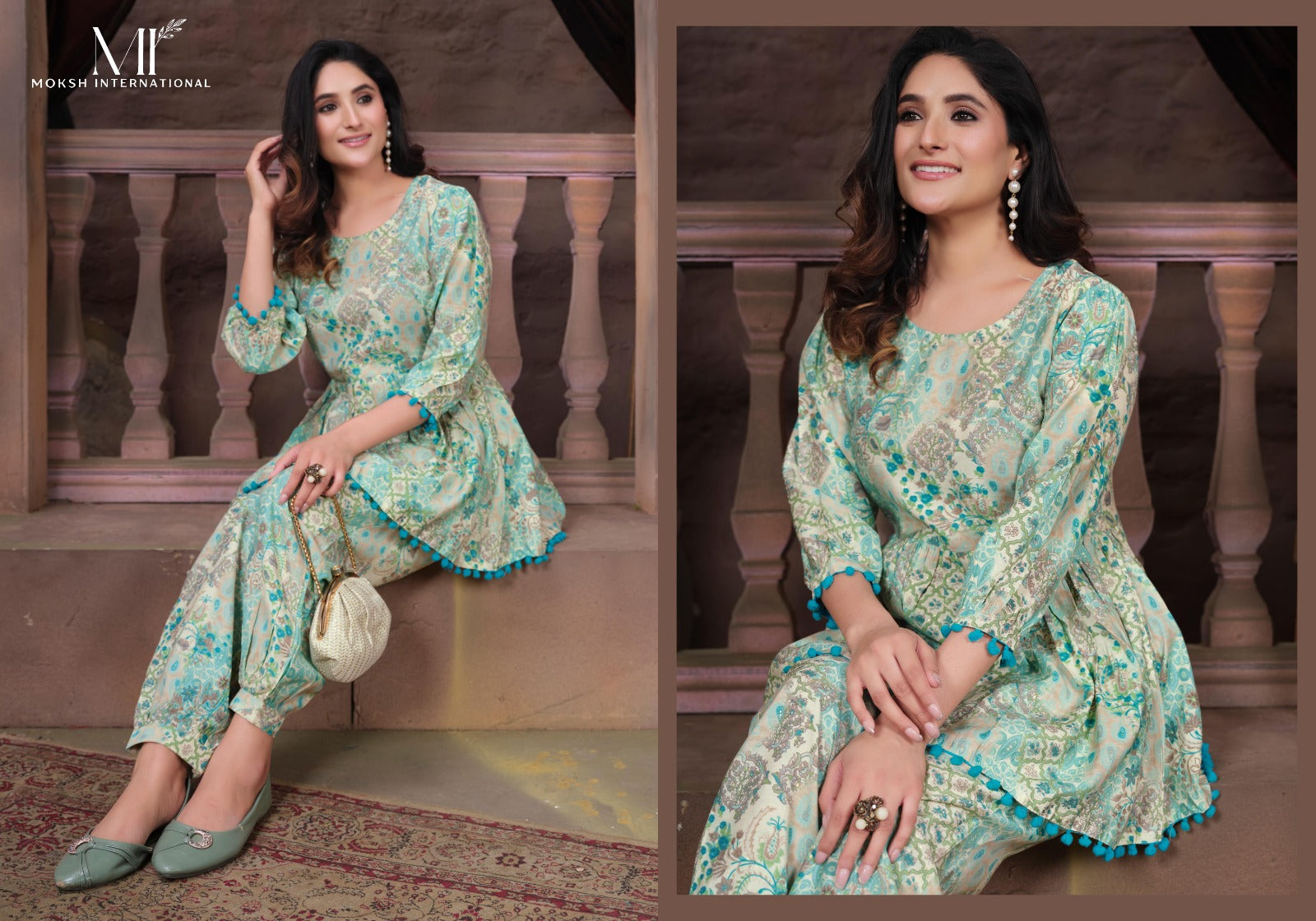 Kesar Moksh International Rayon Co Ord Set