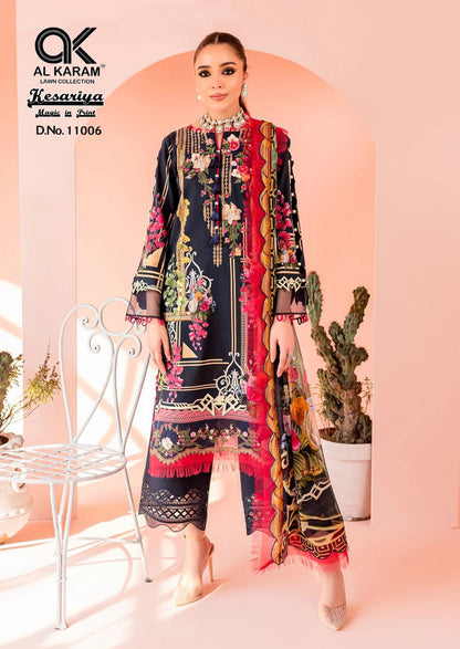 Kesariya Magic In Print Vol 11 Al Karam Cambric Karachi Salwar Suits