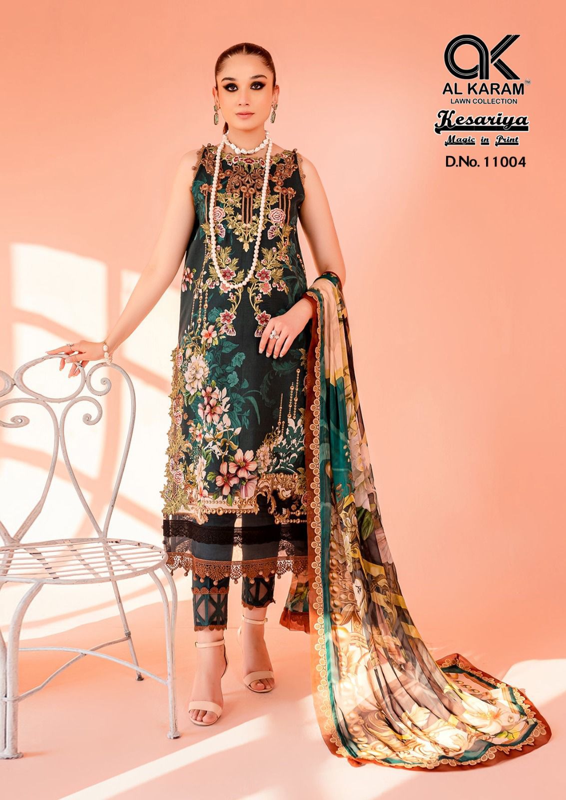 Kesariya Magic In Print Vol 11 Al Karam Cambric Karachi Salwar Suits