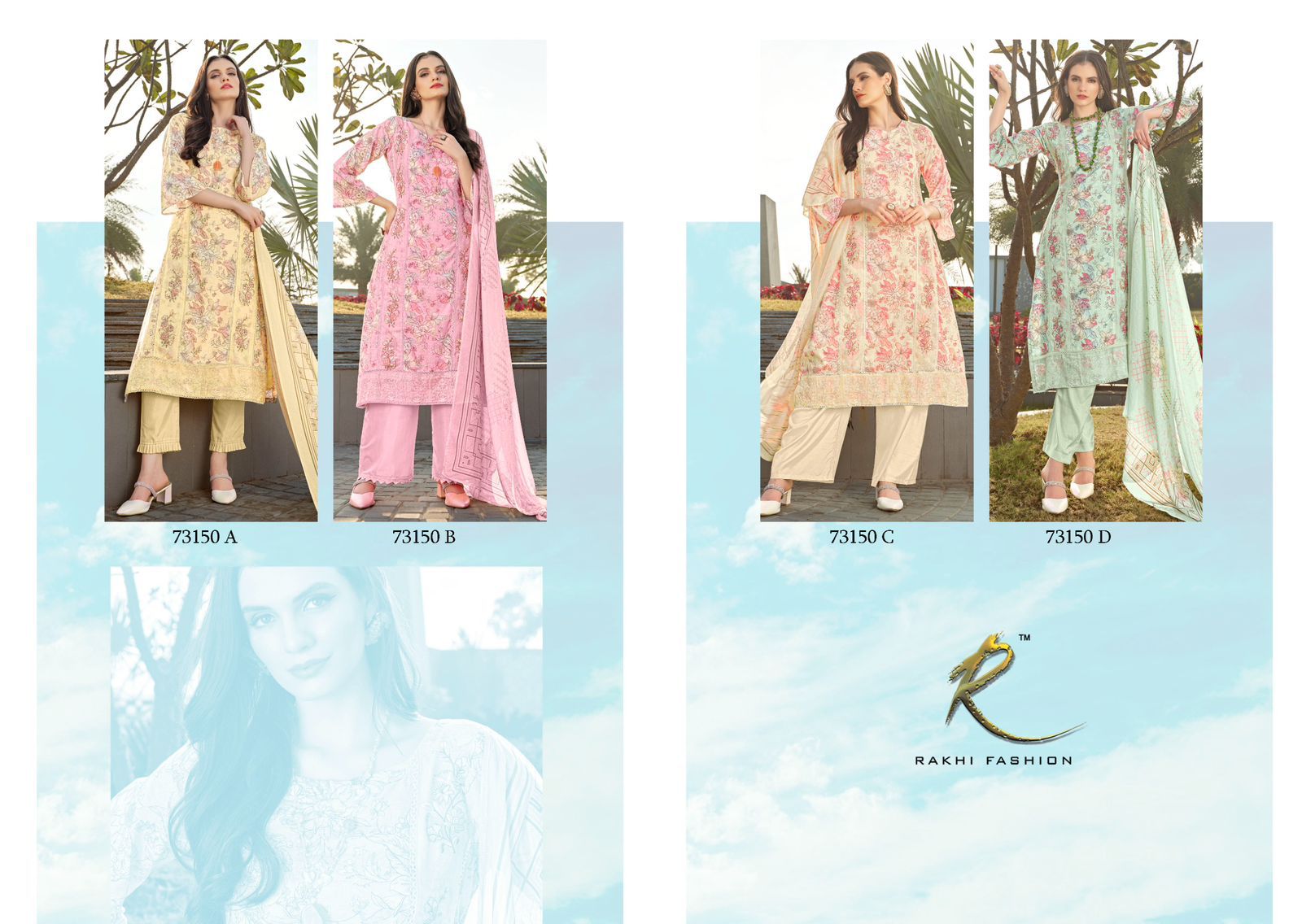 Kesariya Rakhi Fashion Viscose Pant Style Suits