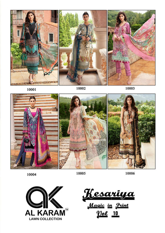 Kesariya Vol 10 Al Karam Cambric Karachi Salwar Suits