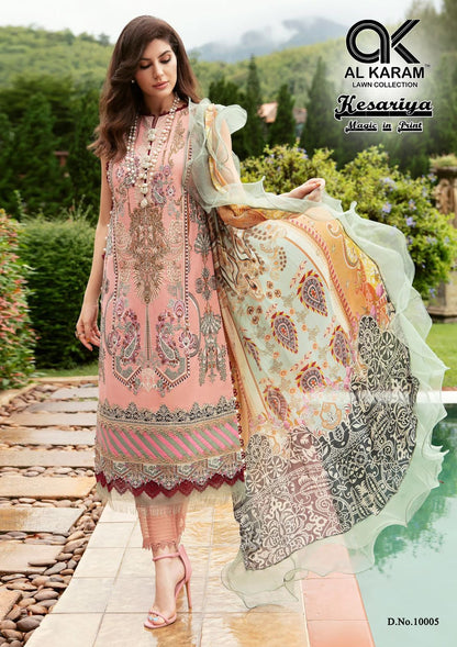 Kesariya Vol 10 Al Karam Cambric Karachi Salwar Suits